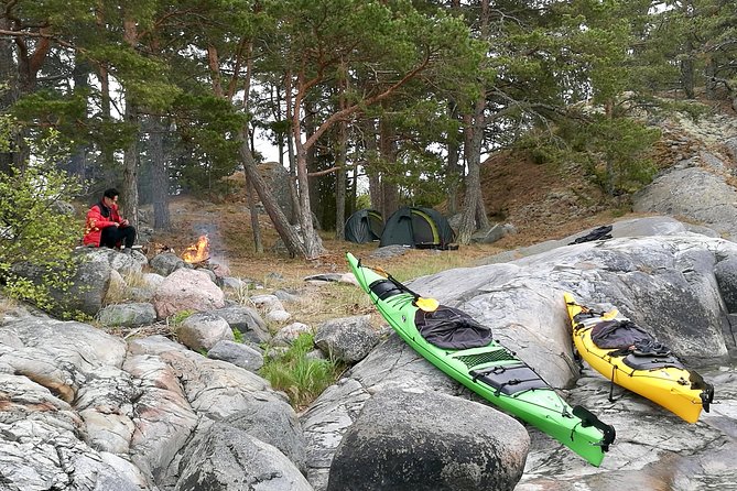 2-Day Small-Group Stockholm Archipelago Kayak Tour - Camping after the day on the water