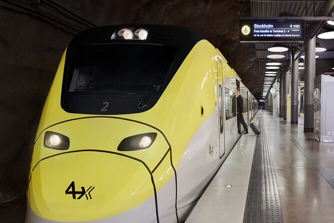 Arlanda Express Train Airport and Stockholm City Transfer - Leaving Arlanda Norra Station