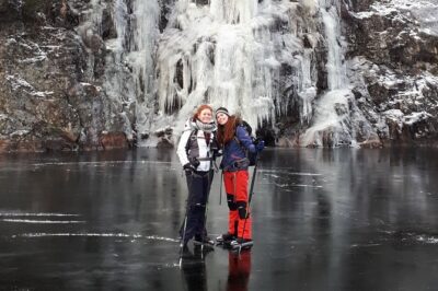Beginner friendly Nordic Ice Skating On lakes in Stockholm