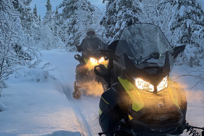 Day tour with snowmobile in Kiruna 10:30 am - What the 10:30 am departure looks like
