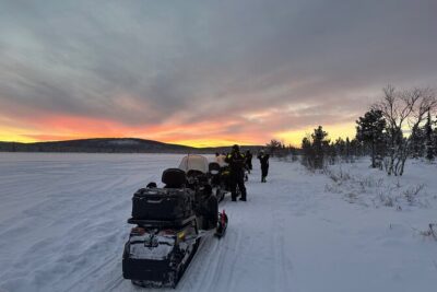 Day tour with snowmobile in Kiruna 10:30 am