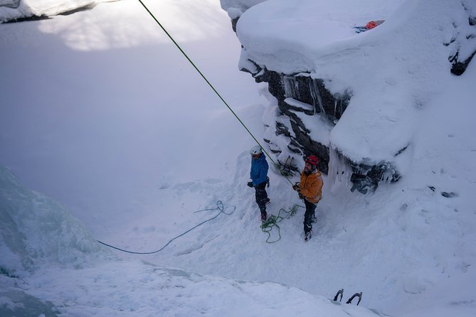 Ice Climbing Experience with Certified Guide - Wind, snowfall, and the Arctic setting