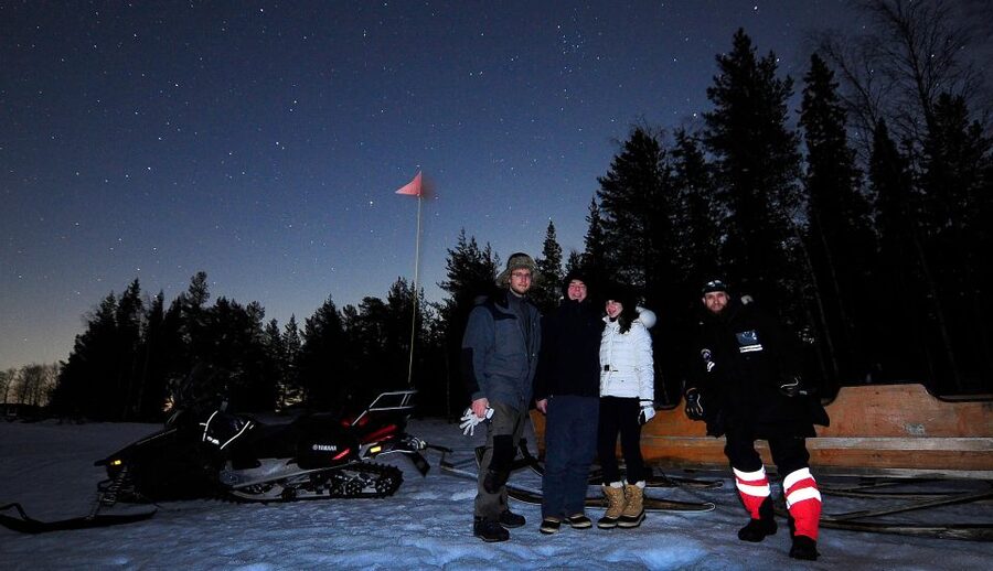 Luleå : Northern Lights Tour on a Snowmobile drawn Sled - Setting Out From Brändön Lodge
