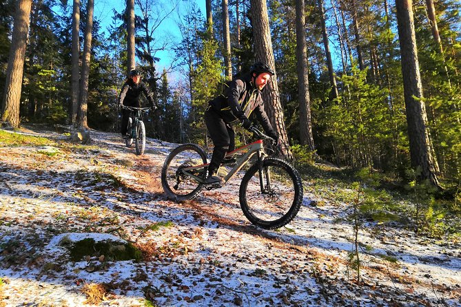 Mountain Biking Small-Group in Stockholm Forests for Beginners - Booking, weather, and cancellation details