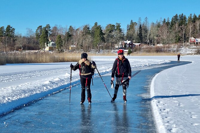 Nordic Ice Skating on a Frozen Lake in Stockholm - Your first steps on the frozen lake