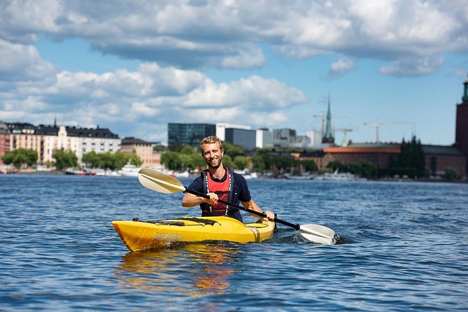 Self-Guided Kayak Adventure In Central Stockholm (Two-man kayak) - Stockholm City Hall from the water