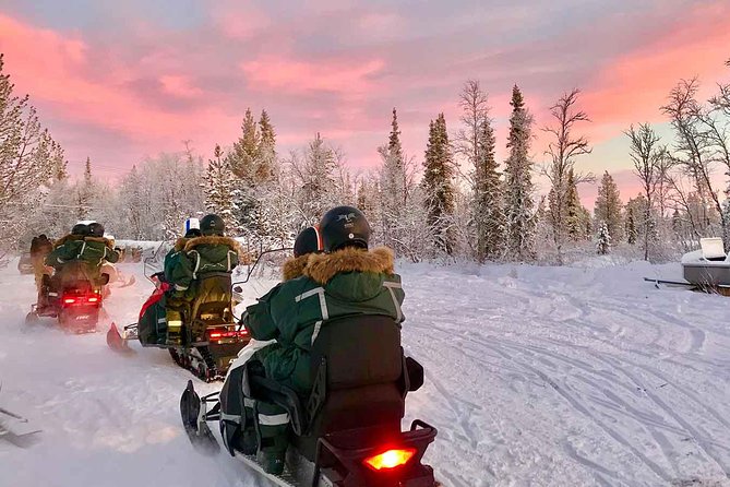 Snowmobile Arctic Adventure - Leaving Kiruna for the snowmobile tracks