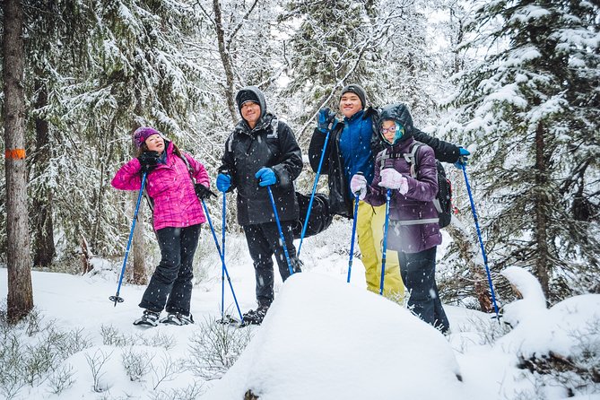 Snowshoe Winter Hike from Stockholm - Snowshoes, ice cleats, and the first forest lesson