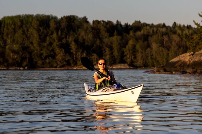 Stockholm Archipelago Sunset Kayaking and Fika tour - Getting onto the water near Vaxholm