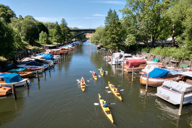 Stockholm City Evening Kayak Tour - Paddling past Kungsholmen and central Stockholm