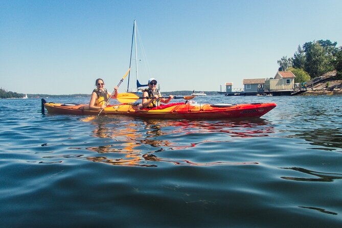 Stockholm: Kayaking tour around Vaxholm Archipelago with Fika - What paddling the sea kayaks is really like